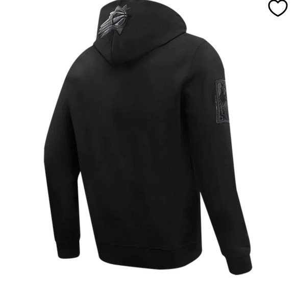 Phoenix Suns Pro Standard Triple Black Logo Hoodie Men’s XL Luxury Athletic NBA - Picture 3 of 16